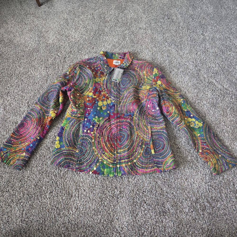 Chico's Orange Pop Jacket